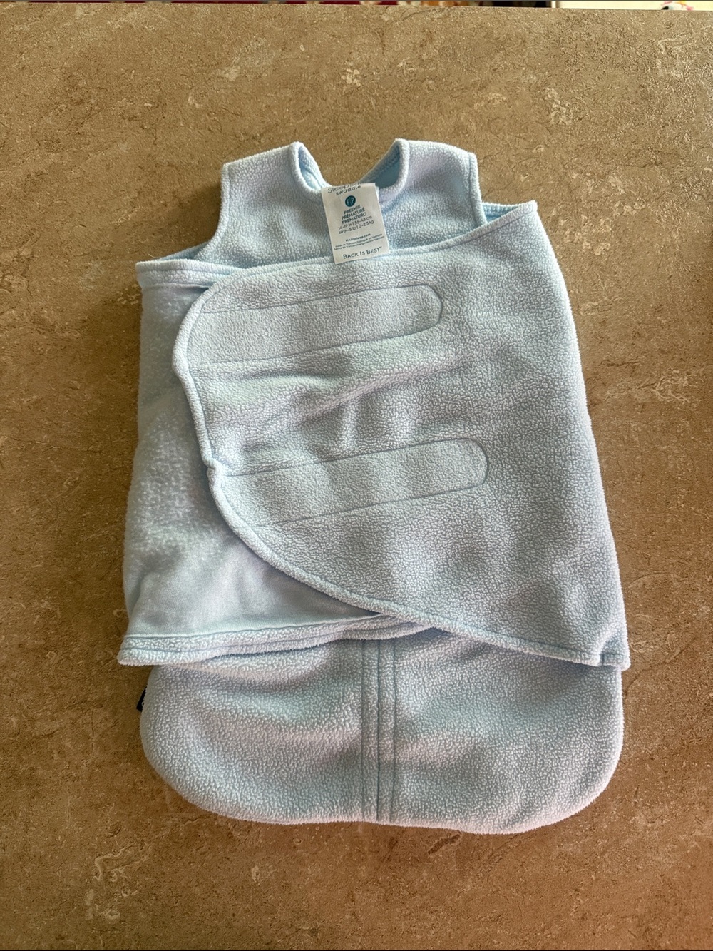 Halo Premie Light Blue Fleece Sleep Sack/Swaddle